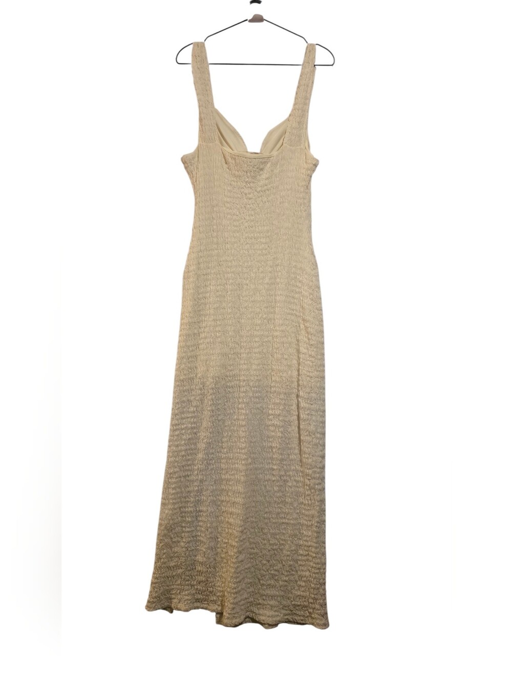 Free People Beach Eleni Dress Bodycon Maxi Ivory Size L - Picture 6 of 10